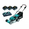 Makita DLM464PT3 - 18Vx2 460mm (18") 5.0Ah Cordless Brushless Lawn Mower Kit