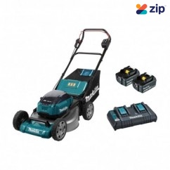 Makita DLM531PG2 - 36V (18V x 2) 6.0Ah 534mm (21") 70L Brushless Lawn Mower Kit