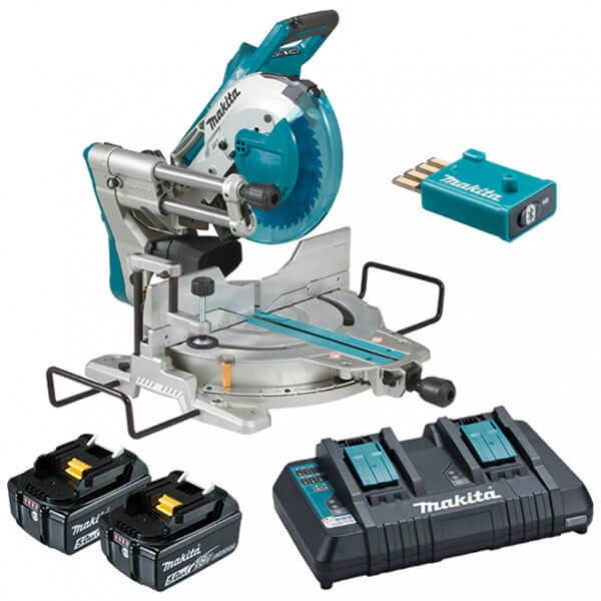 Makita DLS111PT2U - 18Vx2 260mm (10-1/4”) Cordless Brushless AWS Slide Compound Saw Kit with Wireless Unit (WUT01)