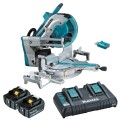 Makita DLS211PT2U - 36V (18Vx2) Cordless Brushless AWS 305mm (12") Slide Compound Mitre Saw Kit