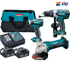 Makita DLX2005M+DGA - 18V Cordless Pro 3 Piece Combo Kit