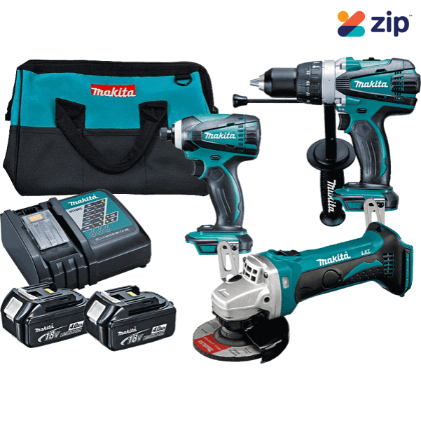 Makita DLX2005M+DGA - 18V Cordless Pro 3 Piece Combo Kit