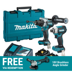 Makita DLX2567T - 18V 5.0Ah LXT Li-ion Cordless Brushless 2pce Combo Kit