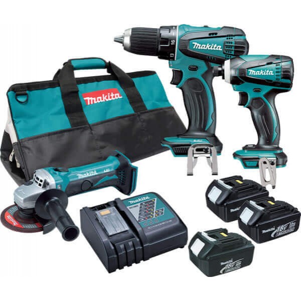Makita DLX3027X - 18V 3 PCE Cordlesss Combo Kit Combo Kits 18v