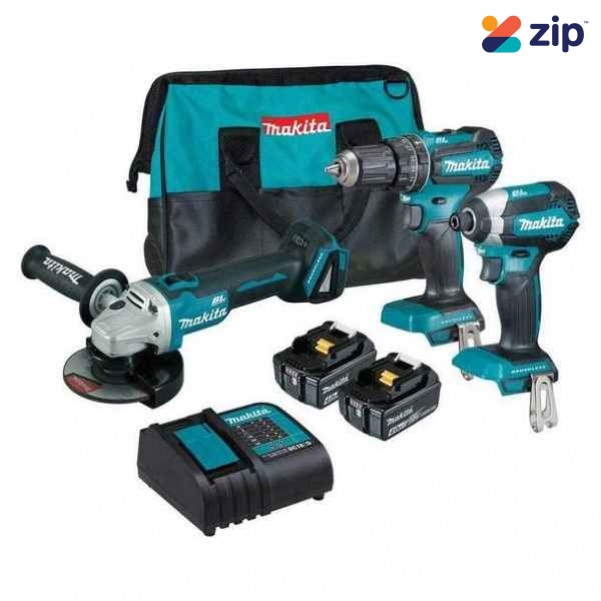 Makita DLX3113SM1 - 18V 4.0Ah Cordless Brushless 3 Piece Combo Kit