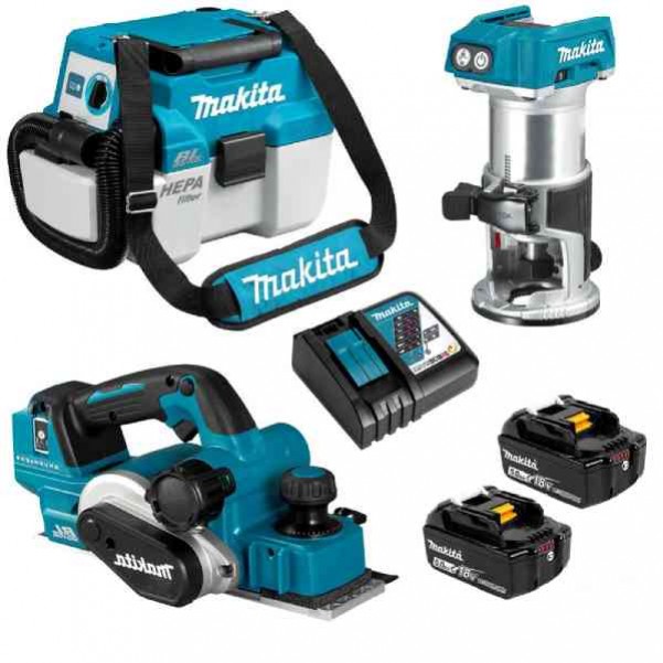 Makita DLX3135TX2 - 18V 5.0Ah Cordless Brushless 3 Pieces Combo Kit