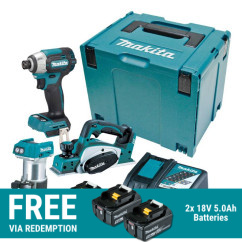 Makita DLX3206TJ - 18V 5.0Ah LXT Li-ion Cordless Brushless 3pce Combo Kit