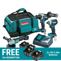 Makita DLX3207TX1 - 18V 5.0Ah LXT Li-ion Cordless Brushless 3pce Combo Kit