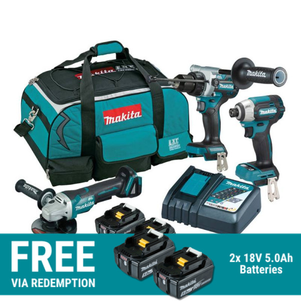 Makita DLX3207TX1 - 18V 5.0Ah LXT Li-ion Cordless Brushless 3pce Combo Kit Makita DLX3207TX1 - 18V 5.0Ah LXT Li-ion Cordless Brushless 3pce Combo Kit