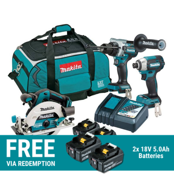 Makita DLX3208TX1 - 18V 5.0Ah LXT Li-ion Cordless Brushless 3pce Combo Kit Makita DLX3208TX1 - 18V 5.0Ah LXT Li-ion Cordless Brushless 3pce Combo Kit