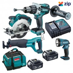 Makita DLX4036T - 18V Cordless 5.0Ah Li-Ion 4 Piece Combo Kit