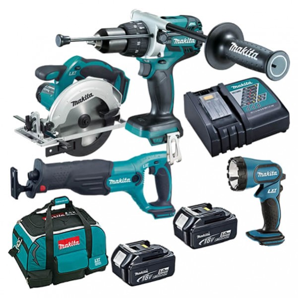 Makita DLX4036T - 18V Cordless 5.0Ah Li-Ion 4 Piece Combo Kit Combo Kits 18v