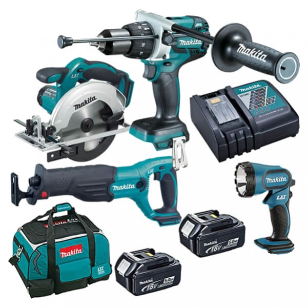 Makita DLX4036T - 18V Cordless 5.0Ah Li-Ion 4 Piece Combo Kit