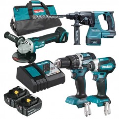 Makita DLX4102T - 18V 5.0Ah Cordless Brushless 4 Piece Combo Kit