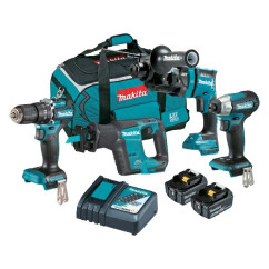 Makita DLX4147TX1 - 18V 5.0Ah Li-Ion Brushless Sub-Compact 4 Piece Combo Kit Combo Kits 18v