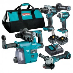 Makita DLX4148TX1 - 18V 5.0Ah Li-Ion Brushless 4 Piece Combo Kit