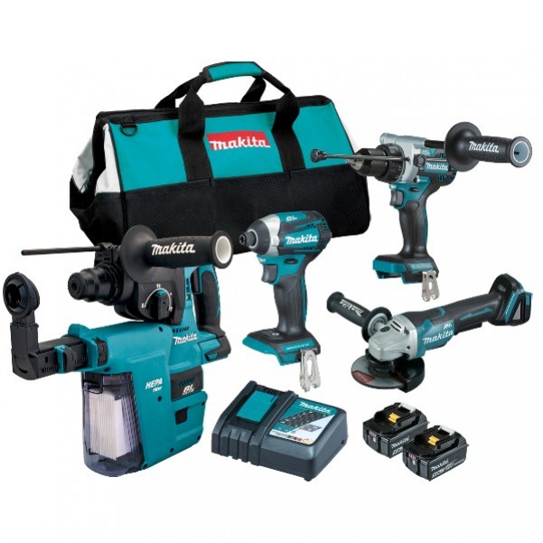 Makita DLX4152TX1 - 18V 5.0Ah Li-Ion Brushless 4 Piece Combo Kit