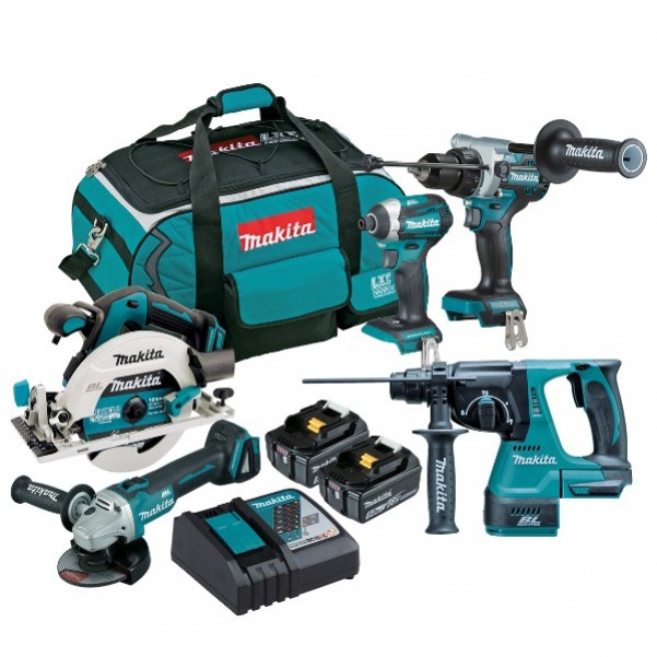 Makita DLX5062TX1 - 18V 5.0Ah Li-Ion Brushless 5 Piece Combo Kit Combo Kits 18v