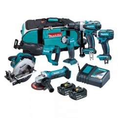 Makita DLX6102X1 - 18V 3.0Ah Li-Ion Cordless Brushed 6 Piece Combo Kit