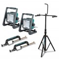 Makita DML805X02 - 18V Li-ion Cordless & Corded LED Flood Work Lights with Tripod Skins