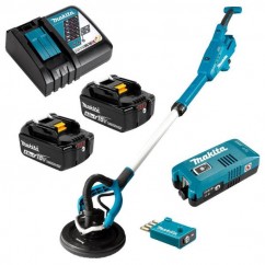 Makita DSL801TUX2 - 18V 225mm Cordless Brushless AWS Drywall Sander Combo Kit