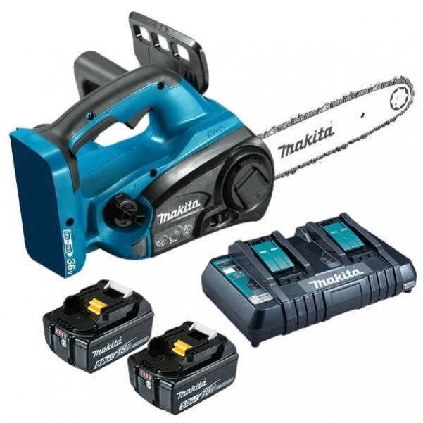 Makita DUC252PT2 - 36V (18V x 2) 5.0Ah 250mm Cordless Chainsaw Kit