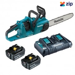 Makita DUC353PT2 - 36V (18Vx2) 5.0Ah 350mm (14”) Cordless Brushless Chainsaw Kit