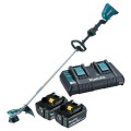 Makita DUR366LPT2 - 36V(18V x 2) 350mm Brushless Cordless 5.0Ah Line Trimmer Kit