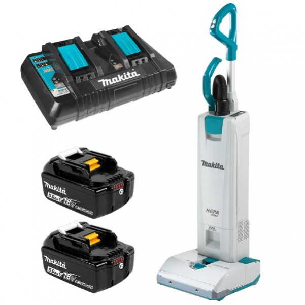 Makita DVC560PT2 - 36V (18V x 2) 5.0Ah Li-Ion Cordless Brushless Upright Vacuum Cleaner Kit