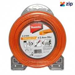 Makita E-01806 - 2.4mm x 30M Orange Silent Clover Leaf Nylon Line