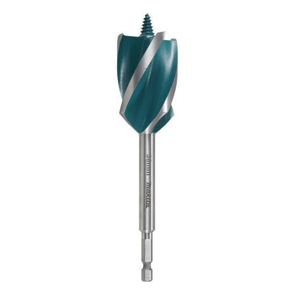 Makita E-26727 - 38mm x 165mm 1/4" Hex Impact 4-Cut Wood Auger Drill Bit Makita E-26727 - 38mm x 165mm 1/4" Hex Impact 4-Cut Wood Auger Drill Bit
