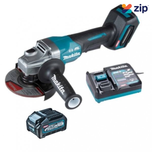 Makita GA013GM104 - 40V 125mm Brushless Cordless Paddle Switch Angle Grinder Kit 