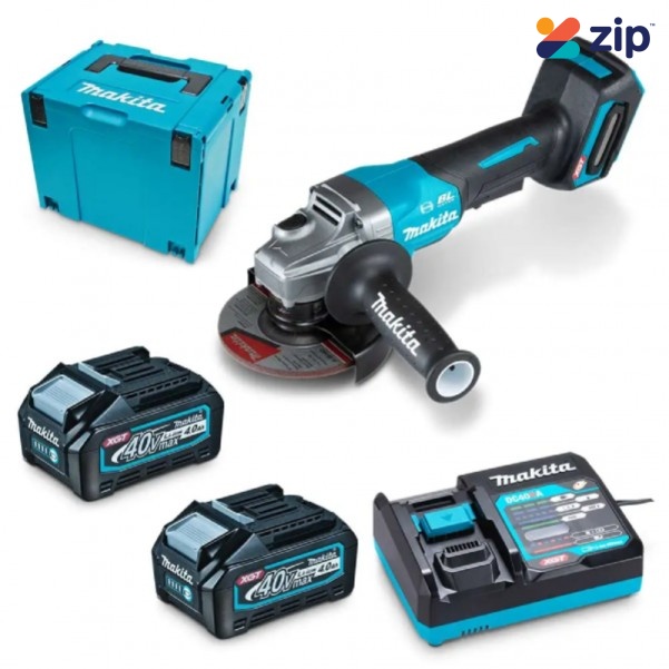 Makita GA013GM201 - 40V Max 4.0Ah XGT 125mm (5") Cordless Brushless Paddle Switch Angle Grinder Kit