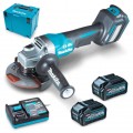 Makita GA029GM201 - 40V Max 4.0Ah 125mm (5") XGT AWS Cordless Brushless Variable Speed Paddle Switch Angle Grinder Kit