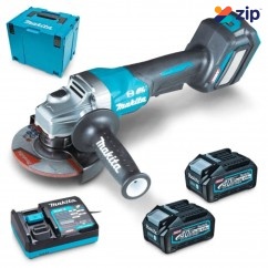 Makita GA029GM201 - 40V Max 4.0Ah 125mm (5") XGT AWS Cordless Brushless Variable Speed Paddle Switch Angle Grinder Kit