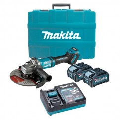 Makita GA038GM201 - 40V Max 4.0Ah 230mm (9") XGT AWS Cordless Brushless Angle Grinder Kit