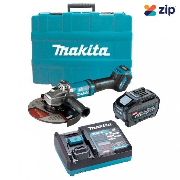 Makita GA038GT101 - 40V Max 5.0Ah 230mm (9") XGT AWS Cordless Brushless Angle Grinder Kit