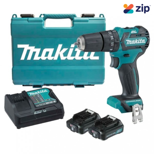 Makita HP332DSAE - 12V Max Cordless Brushless Hammer Driver Drill Kit