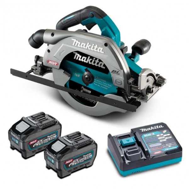 Makita HS009GT201 - 40V 2 x 5.0Ah Max Li-ion XGT Cordless Brushless 235mm (9-1/4”) Circular Saw Combo Kit