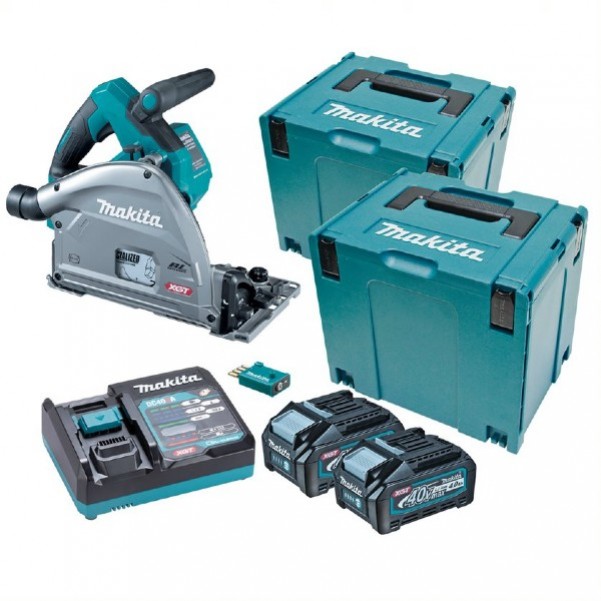 Makita SP001GM201 - 40V Max 2x4.0Ah 165mm (6-1/2") XGT AWS Brushless Plung Cut Saw Kit