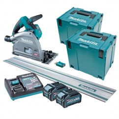 Makita SP001GM201T - 40V Max 2x4.0Ah 165mm (6-1/2") XGT AWS Brushless Plung Cut Saw w/ 1400mm Guide Rail Kit