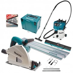 Makita SP6000JT2X-VC30M - 165mm Plunge Cut Circular Saw and Vacuum Combo Kit