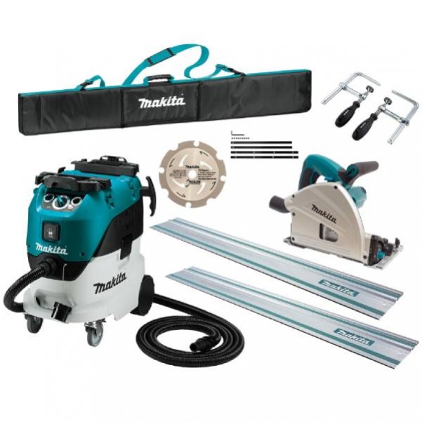 Makita SP6000JT2X-VC42MX2 - 165mm Plunge Cut Circular Saw and Vacuum Combo Kit