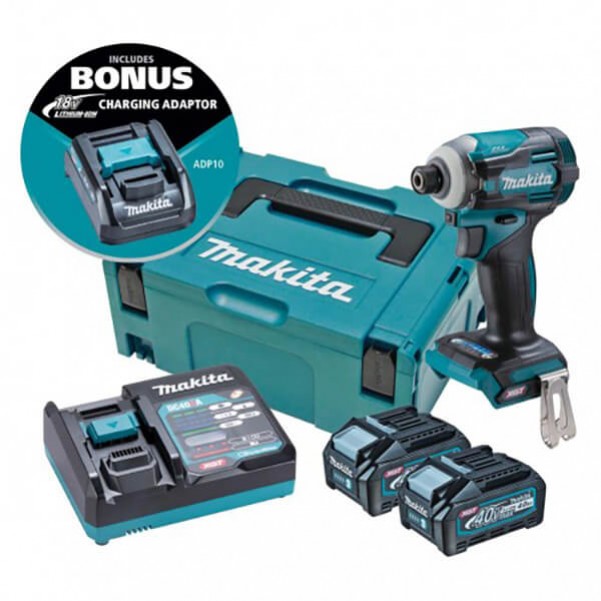 Makita TD001GM204 - 40V 4.0Ah Max Cordless Brushless Impact Driver Kit Impact Drivers/Drills