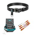 Makita TRADIEBELT2 - Ultimate Leather Belt & Electricians Pouch with Electricians Screwdriver Set