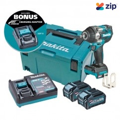 Makita TW007GM203 - 40V 4.0Ah Max XGT Cordless Brushless 1/2" Mid-Torque Impact Wrench Kit