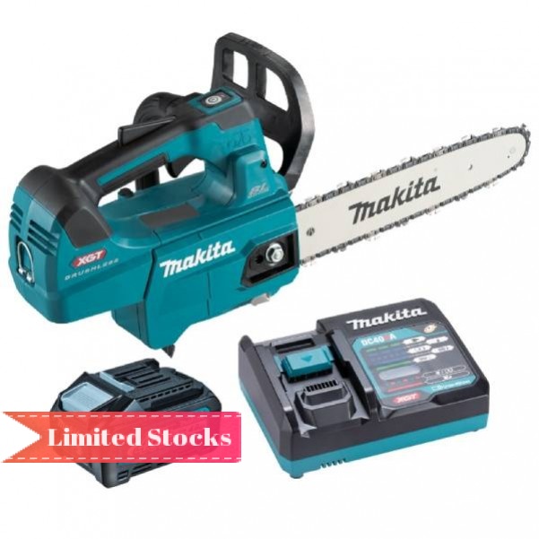 Makita UC003GM101 - 40V Max 4.0 Ah XGT 300mm Cordless Brushless Top Handle Chainsaw Kit Chain Saw
