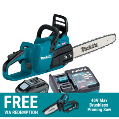 Makita UC026GT101 - 40V Max XGT 400mm Cordless Brushless Chainsaw Kit