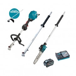 Makita UX01GT102-B - 40V Max 40V 5.0Ah Li-ion XGT Max Cordless Brushless Multi - Function Powerhead Combo Kit with Attachments