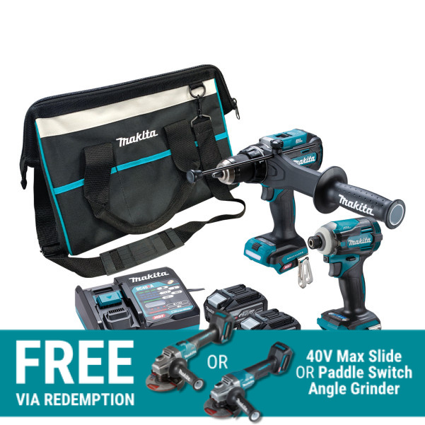 Makita DK0248G201 - 40V Max XGT 4.0Ah Cordless Brushless 2 Piece Combo Kit Makita DK0248G201 - 40V Max XGT 4.0Ah Cordless Brushless 2 Piece Combo Kit